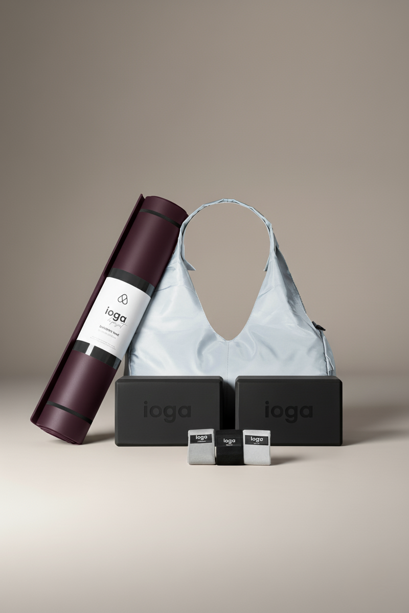 Kit de yoga completo IOGA: tapete, bloques, bolsa y bandas