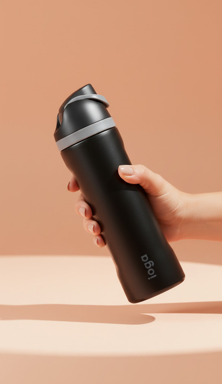 Termo ioga 710 ml – botella de agua térmica de acero inoxidable.