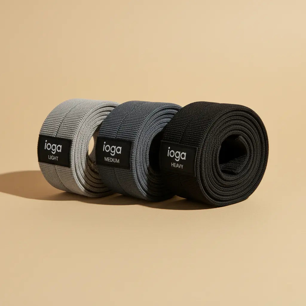 Bandas de resistencia ioga - set 3 niveles antideslizantes - vista frontal