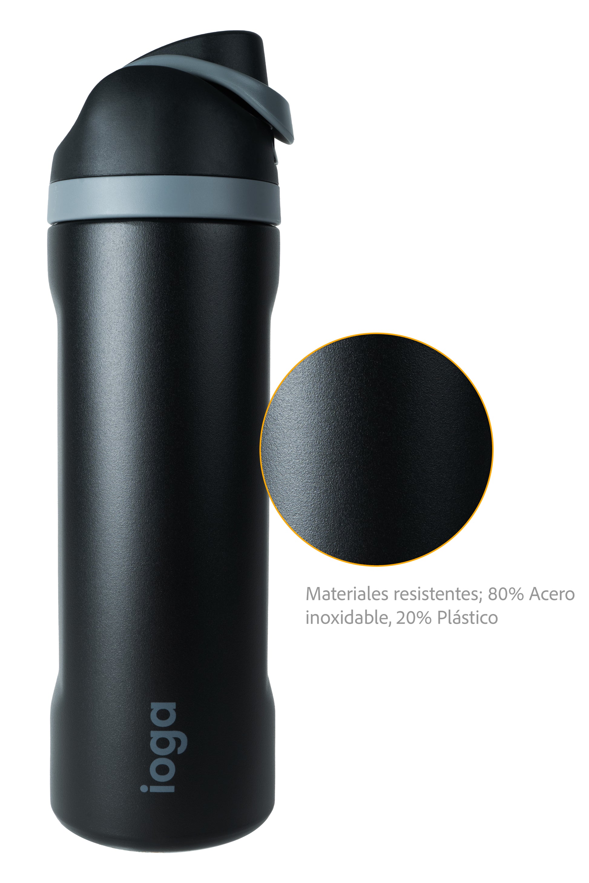 Termo ioga 710 ml – botella de agua térmica de acero inoxidable.