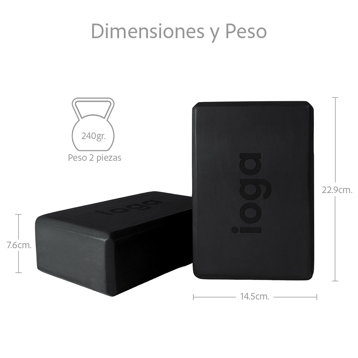 Set de 2 bloques de yoga ioga – soporte y estabilidad premium.