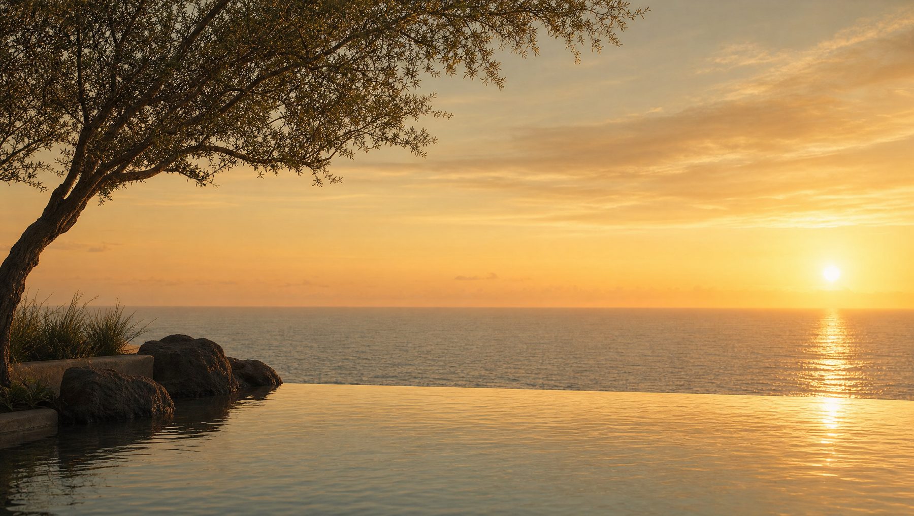 Atardecer en la costa mexicana